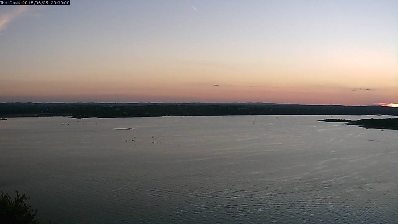 Lake Travis webcam, June 25, 2015 7:45 PM CT