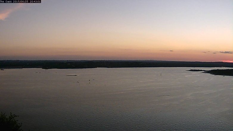 Lake Travis webcam, June 25, 2015 7:50 PM CT