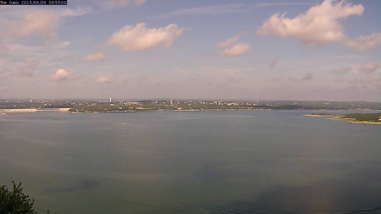 Lake Travis webcam, June 26, 2015 9:00 AM CT