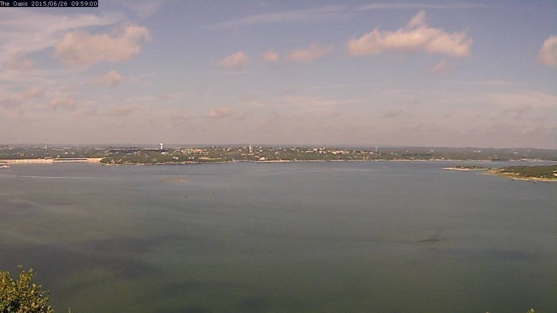 Lake Travis webcam, June 26, 2015 9:05 AM CT