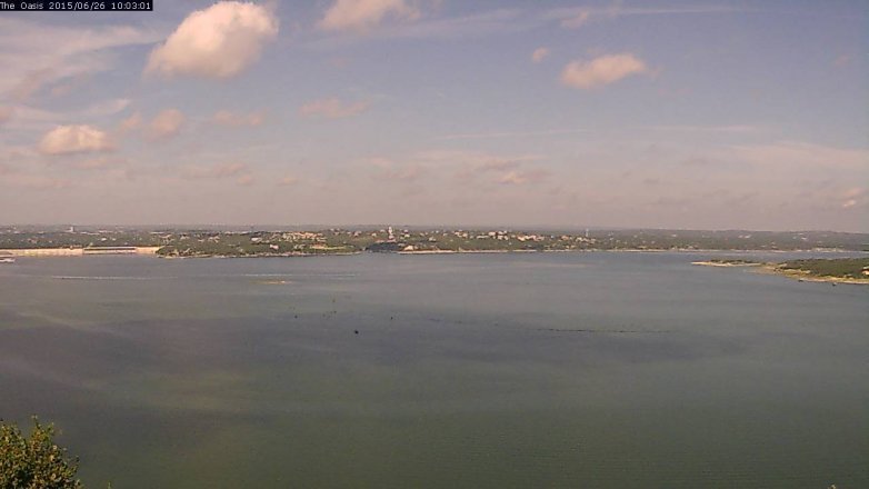 Lake Travis webcam, June 26, 2015 9:10 AM CT