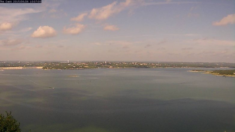 Lake Travis webcam, June 26, 2015 9:15 AM CT