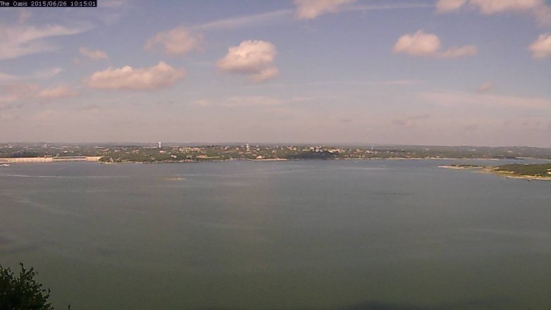 Lake Travis webcam, June 26, 2015 9:25 AM CT