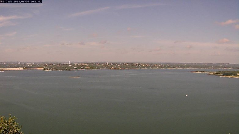 Lake Travis webcam, June 26, 2015 9:35 AM CT