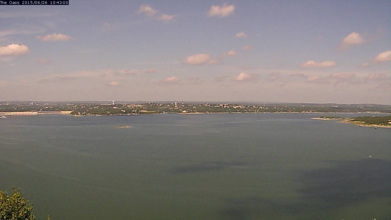 Lake Travis webcam, June 26, 2015 9:50 AM CT