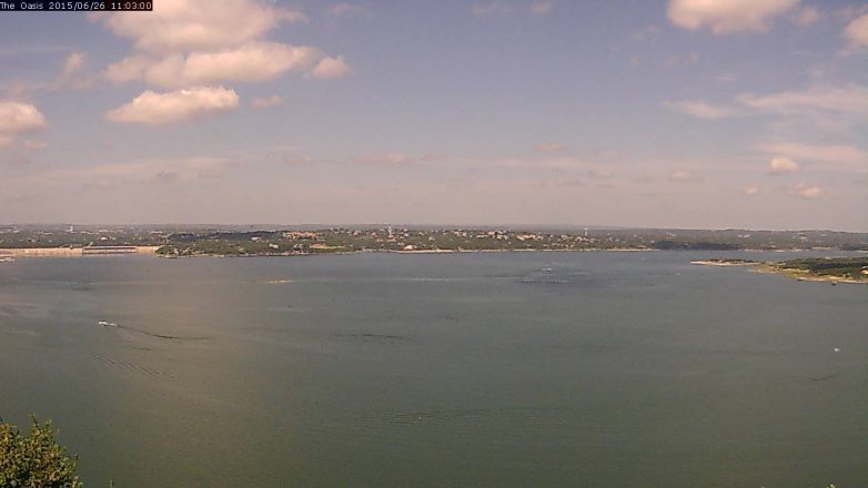 Lake Travis webcam, June 26, 2015 10:10 AM CT