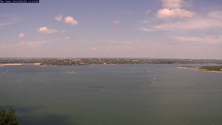 Lake Travis webcam, June 26, 2015 10:20 AM CT