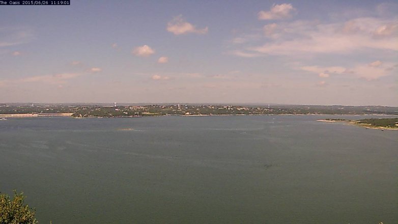 Lake Travis webcam, June 26, 2015 10:25 AM CT