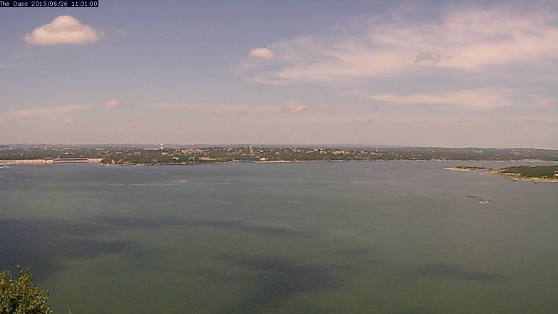Lake Travis webcam, June 26, 2015 10:35 AM CT
