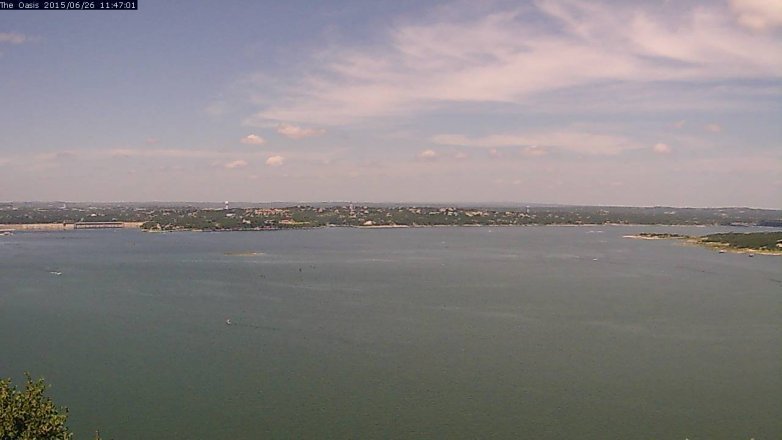 Lake Travis webcam, June 26, 2015 10:55 AM CT
