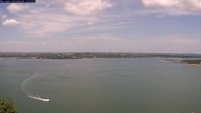 Lake Travis webcam, June 26, 2015 11:30 AM CT