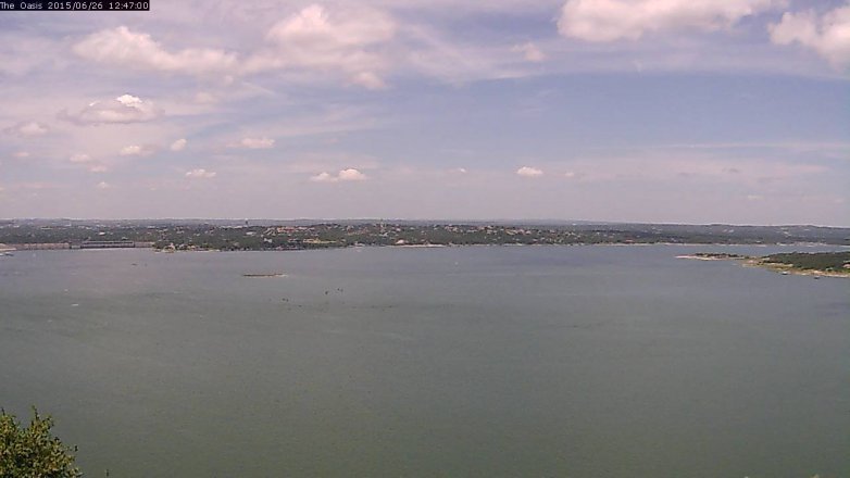 Lake Travis webcam, June 26, 2015 11:55 AM CT