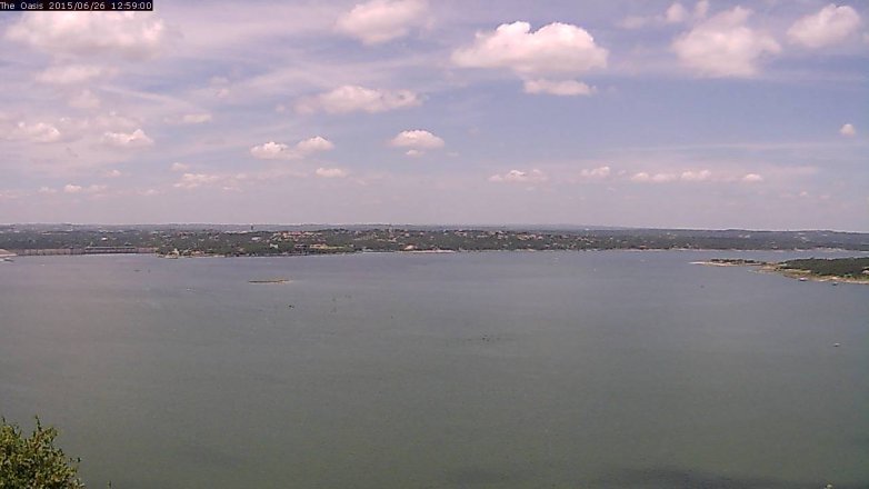 Lake Travis webcam, June 26, 2015 12:05 PM CT