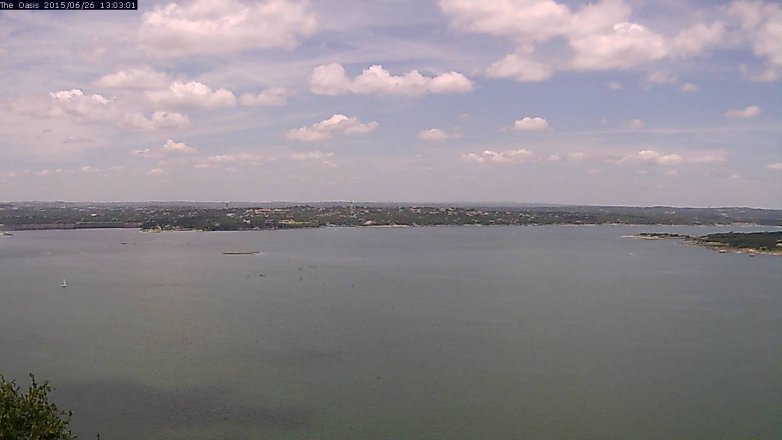 Lake Travis webcam, June 26, 2015 12:10 PM CT