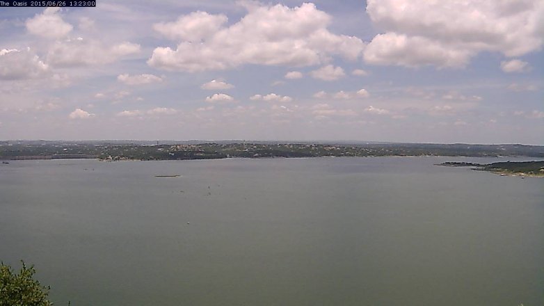 Lake Travis webcam, June 26, 2015 12:30 PM CT