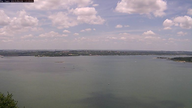 Lake Travis webcam, June 26, 2015 12:45 PM CT