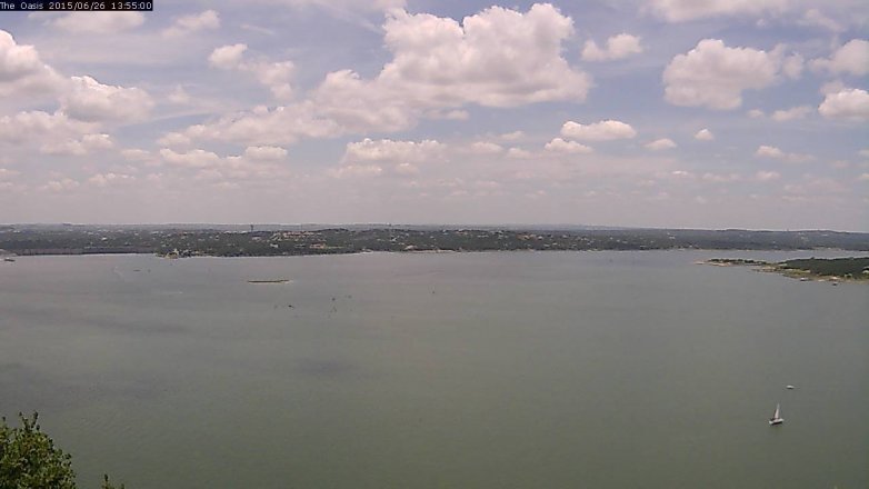 Lake Travis webcam, June 26, 2015 1:00 PM CT