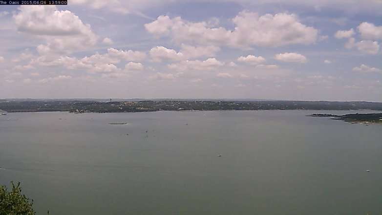 Lake Travis webcam, June 26, 2015 1:05 PM CT