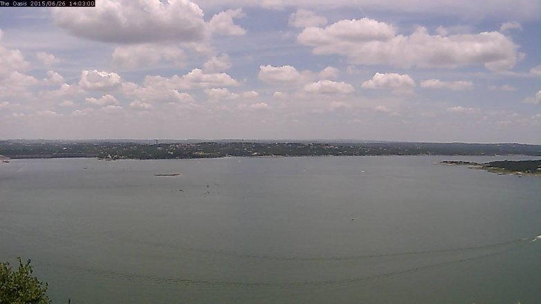 Lake Travis webcam, June 26, 2015 1:10 PM CT