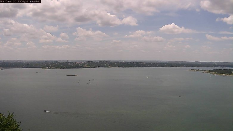 Lake Travis webcam, June 26, 2015 1:20 PM CT