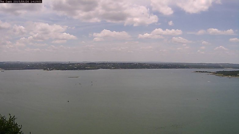 Lake Travis webcam, June 26, 2015 1:25 PM CT