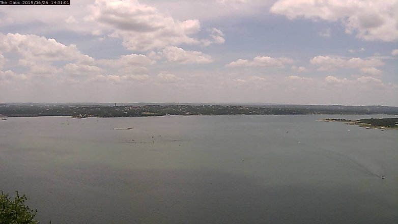Lake Travis webcam, June 26, 2015 1:35 PM CT