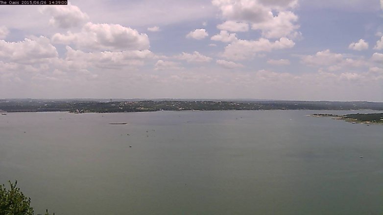 Lake Travis webcam, June 26, 2015 1:45 PM CT