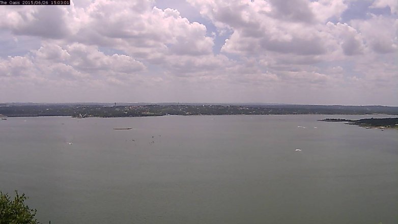 Lake Travis webcam, June 26, 2015 2:10 PM CT