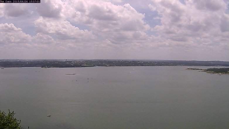 Lake Travis webcam, June 26, 2015 2:15 PM CT