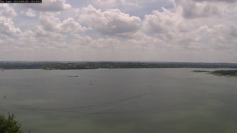 Lake Travis webcam, June 26, 2015 2:25 PM CT