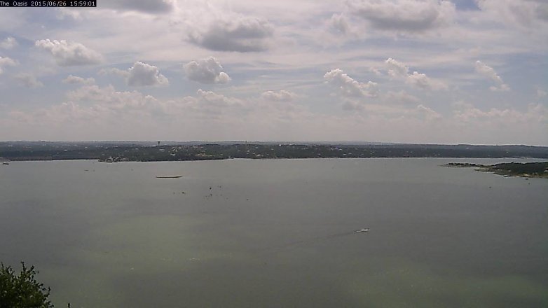 Lake Travis webcam, June 26, 2015 3:05 PM CT