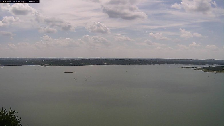 Lake Travis webcam, June 26, 2015 3:10 PM CT