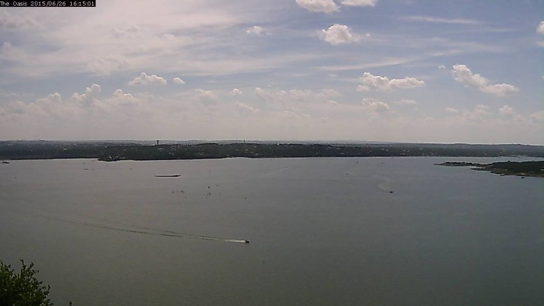 Lake Travis webcam, June 26, 2015 3:20 PM CT