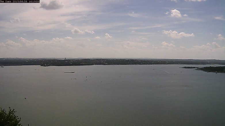 Lake Travis webcam, June 26, 2015 3:25 PM CT