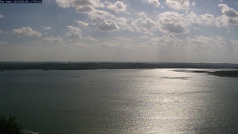 Lake Travis webcam, June 26, 2015 5:00 PM CT