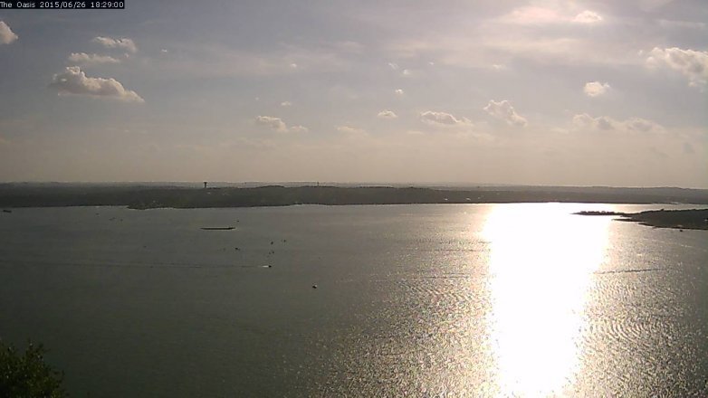 Lake Travis webcam, June 26, 2015 5:35 PM CT