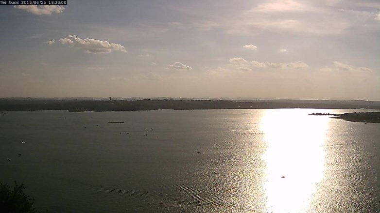 Lake Travis webcam, June 26, 2015 5:40 PM CT