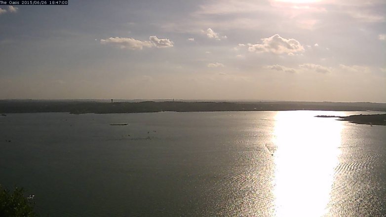 Lake Travis webcam, June 26, 2015 5:55 PM CT