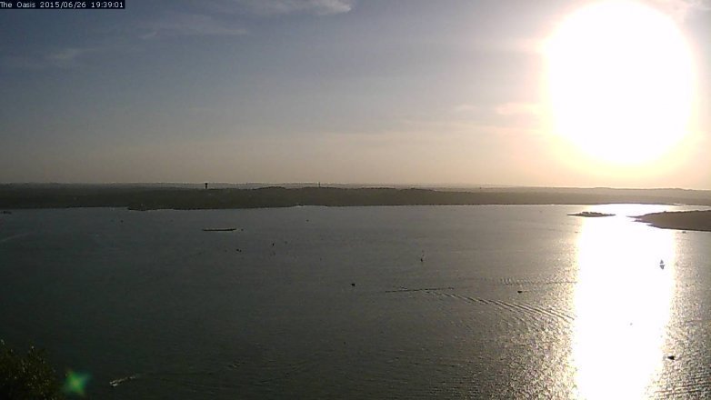 Lake Travis webcam, June 26, 2015 6:45 PM CT