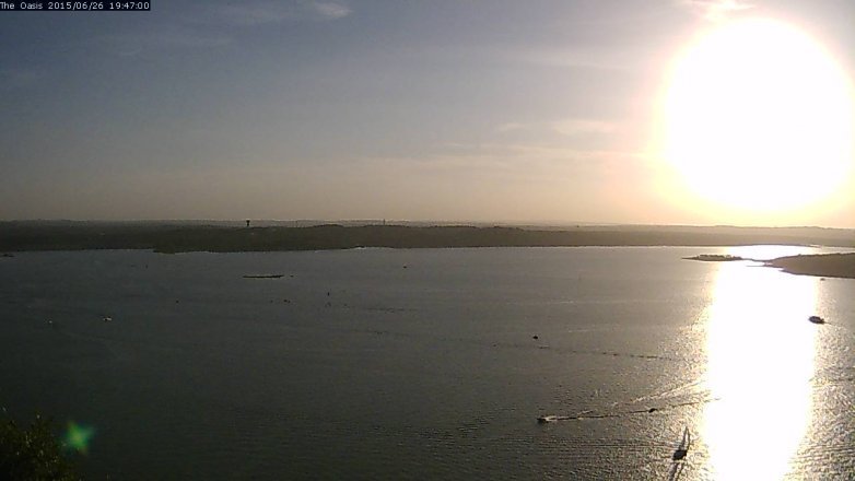 Lake Travis webcam, June 26, 2015 6:55 PM CT