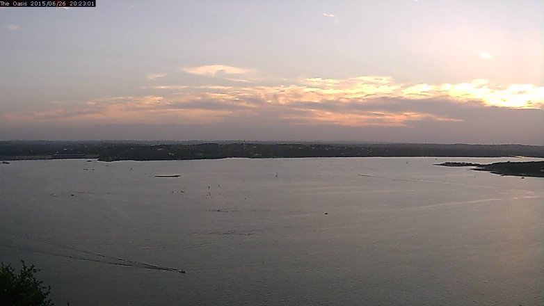 Lake Travis webcam, June 26, 2015 7:30 PM CT