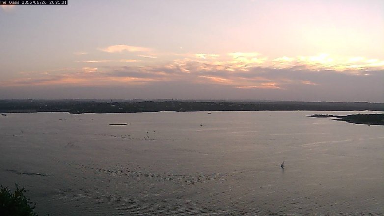 Lake Travis webcam, June 26, 2015 7:40 PM CT
