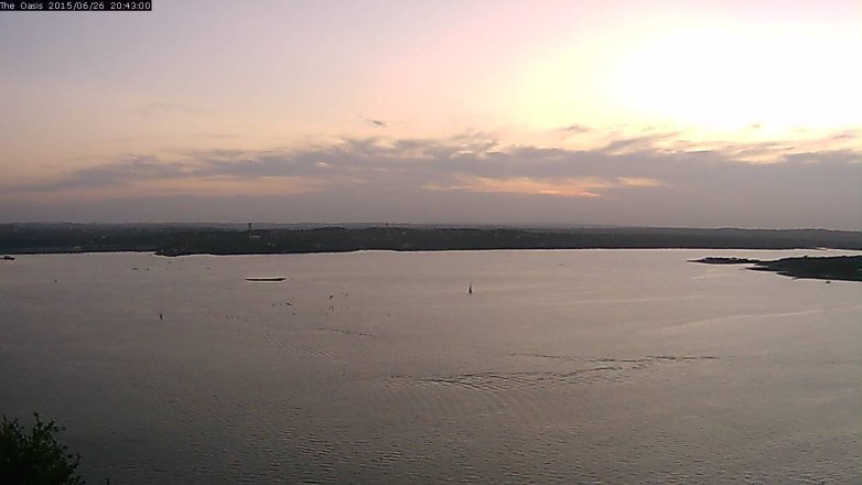 Lake Travis webcam, June 26, 2015 7:50 PM CT