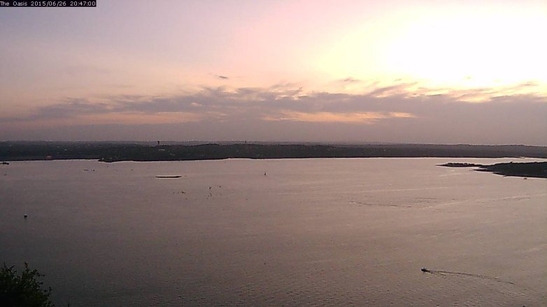 Lake Travis webcam, June 26, 2015 7:55 PM CT
