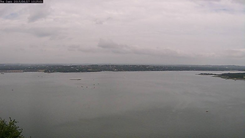 Lake Travis webcam, June 27, 2015 9:30 AM CT