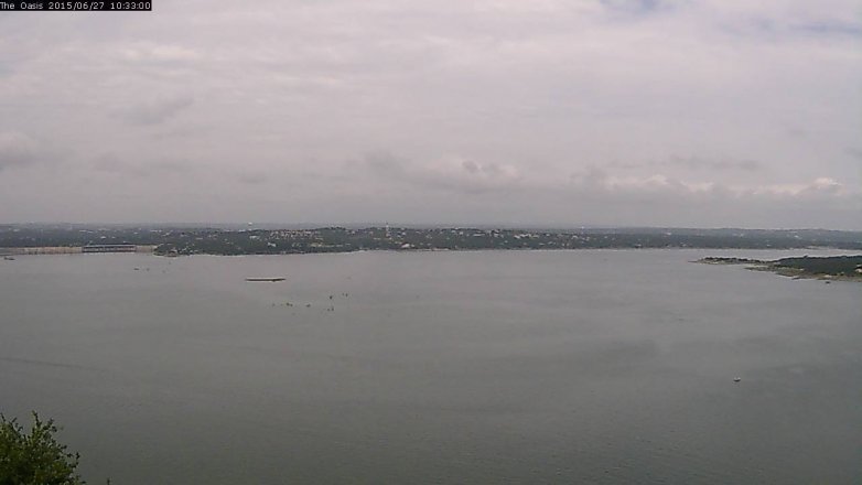 Lake Travis webcam, June 27, 2015 9:40 AM CT