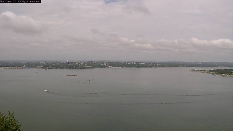 Lake Travis webcam, June 27, 2015 10:00 AM CT