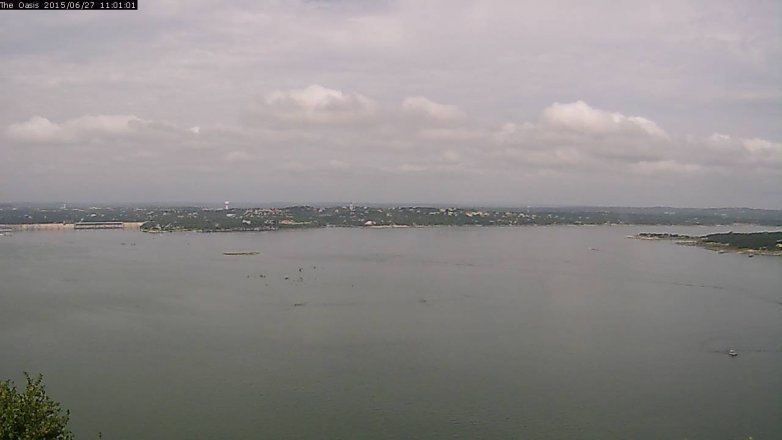 Lake Travis webcam, June 27, 2015 10:10 AM CT