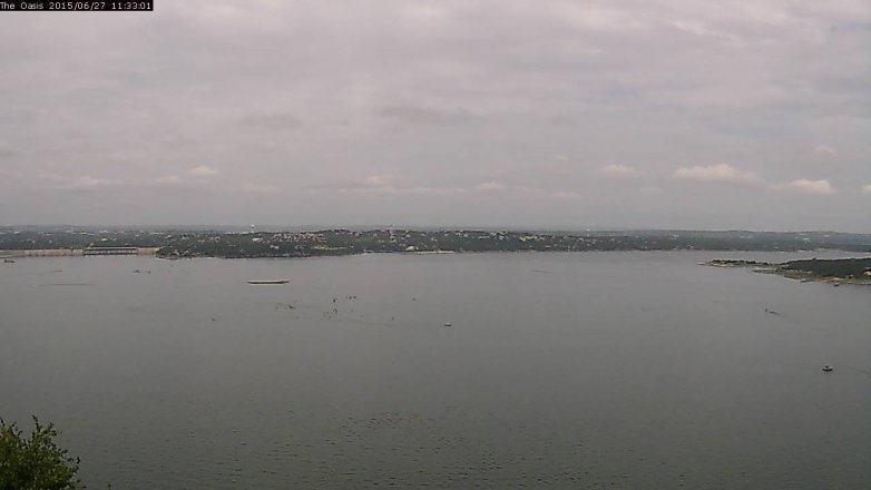 Lake Travis webcam, June 27, 2015 10:40 AM CT