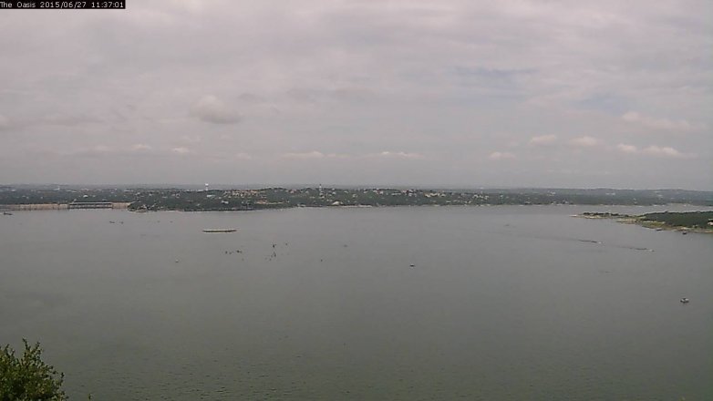 Lake Travis webcam, June 27, 2015 10:45 AM CT